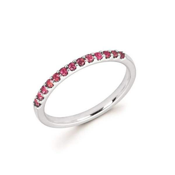 10K White Gold Pink Tourmaline Stackable Ring Confer’s Jewelers Bellefonte, PA