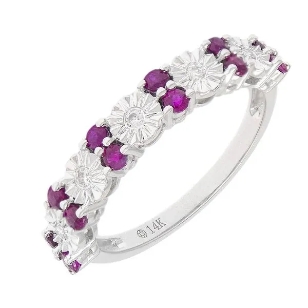 14K White Gold Ruby And Diamond Band Confer’s Jewelers Bellefonte, PA