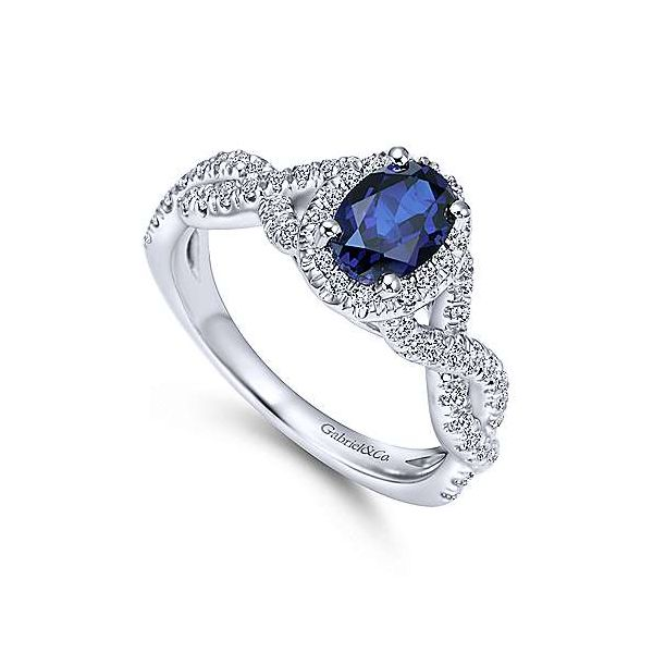 14K White Gold Sapphire Diamond Ring Confer’s Jewelers Bellefonte, PA