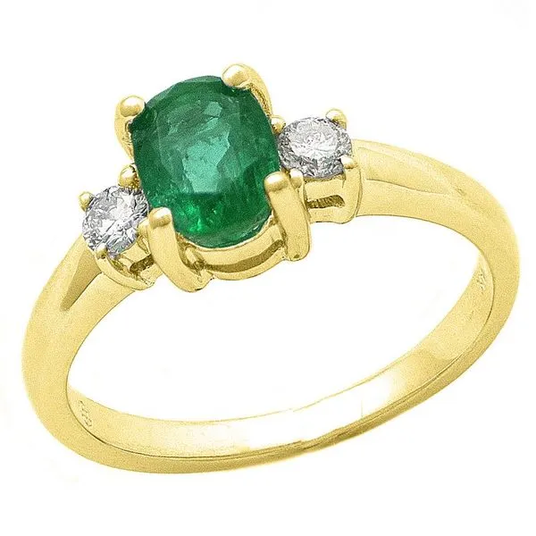 14K Yellow Gold Emerald and Diamond Ring Confer’s Jewelers Bellefonte, PA