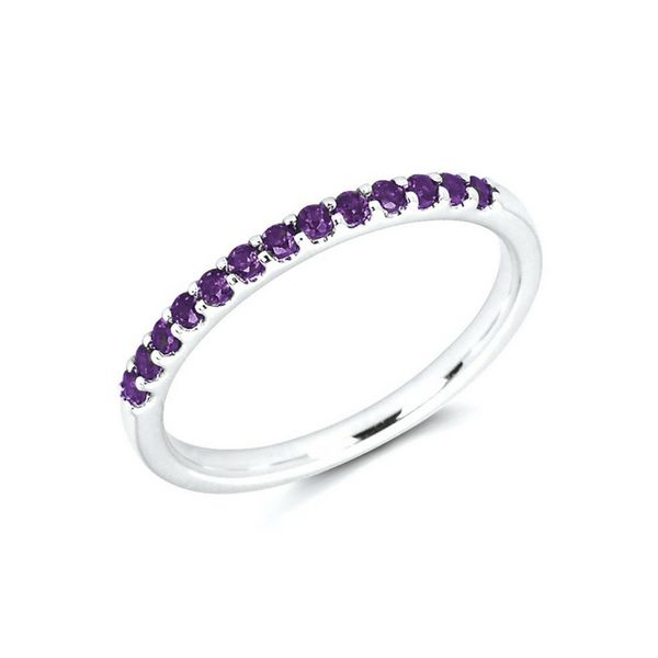 10K White Gold Amethyst Stackable Ring Confer’s Jewelers Bellefonte, PA