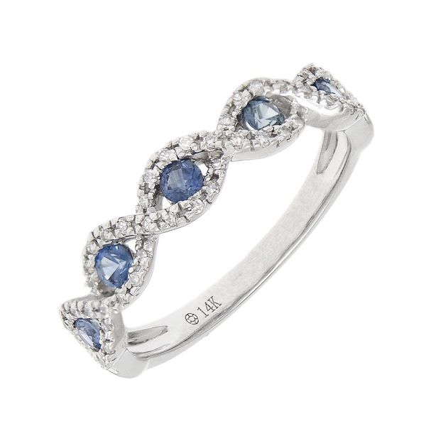 14K White Gold Sapphire And Diamond Ring Confer’s Jewelers Bellefonte, PA