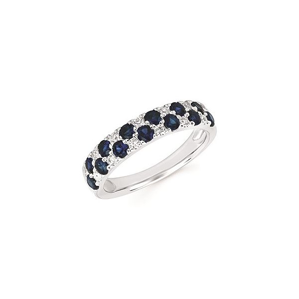 14K White Gold Sapphire And Diamond Band Confer's Jewelers Bellefonte, PA