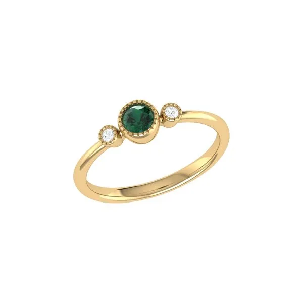 14K Yellow Gold Emerald And Diamond Birthstone Ring Confer’s Jewelers Bellefonte, PA