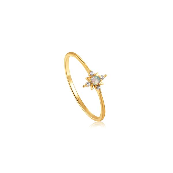 14kt Gold Opal and White Sapphire Star Ring Confer’s Jewelers Bellefonte, PA