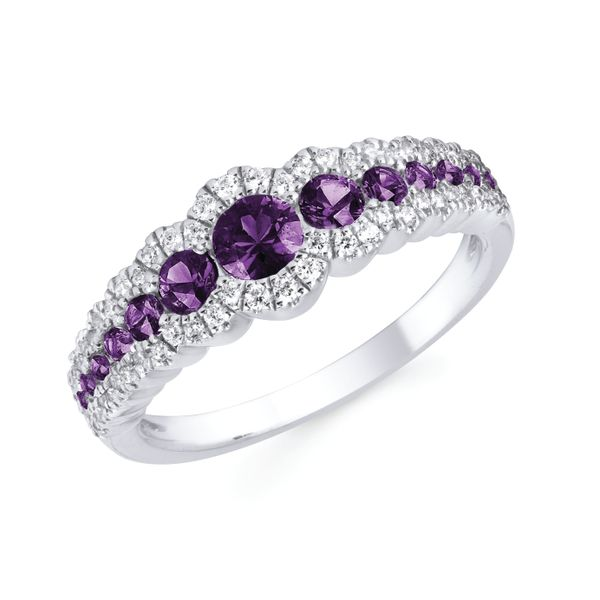 14K White Gold Purple Diamond Fashion Ring Confer’s Jewelers Bellefonte, PA