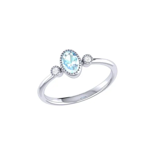 14K White Gold Aquamarine And Diamond Birthstone Ring Confer’s Jewelers Bellefonte, PA