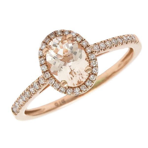 14 Karat Rose Gold Morganite And Diamond Ring Confer’s Jewelers Bellefonte, PA