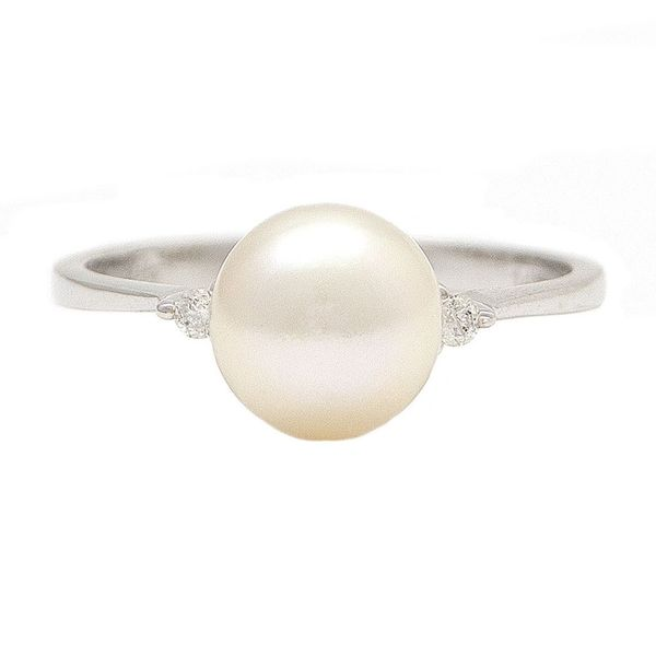 14K White Gold Pearl And Diamond Ring Confer’s Jewelers Bellefonte, PA