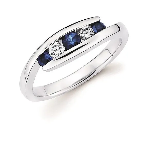 14K White Gold Diamond And Sapphire Fashion Ring Confer’s Jewelers Bellefonte, PA