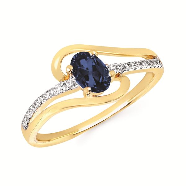 14 Karat Two Tone Gold Sapphire And Diamond Ring Confer’s Jewelers Bellefonte, PA