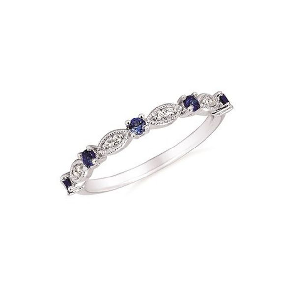14K White Gold Sapphire And Diamond Band Confer’s Jewelers Bellefonte, PA