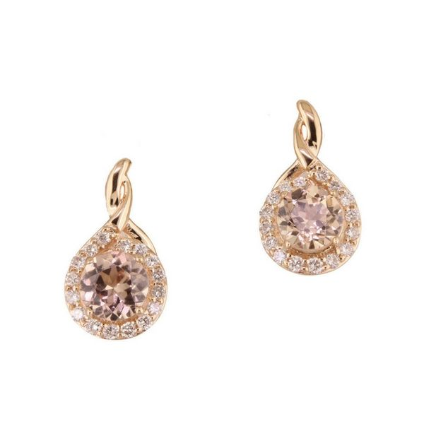 14K Rose Gold Lotus Garnet & Diamond Earrings Confer’s Jewelers Bellefonte, PA