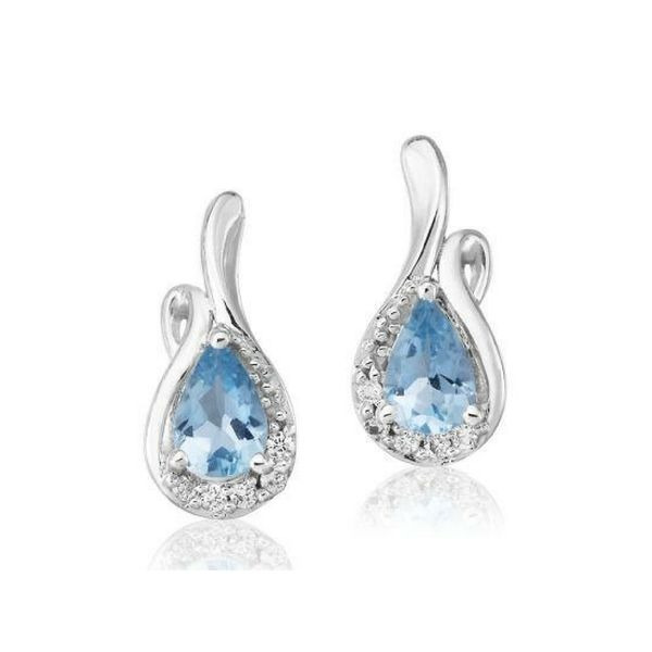 14K Aquamarine & Diamond Earrings Confer’s Jewelers Bellefonte, PA