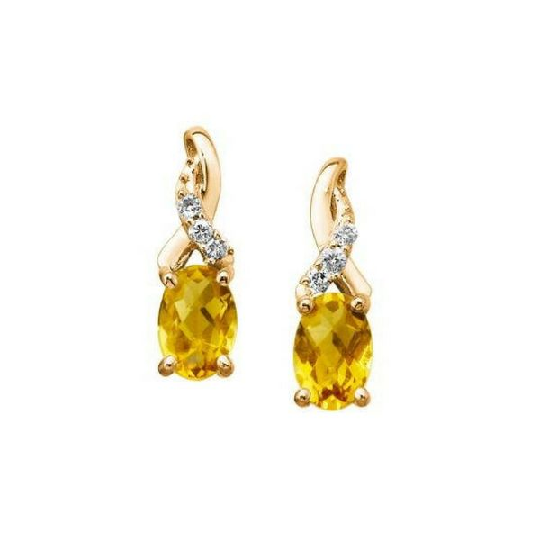 14K Citrine and Diamond Earrings Confer’s Jewelers Bellefonte, PA