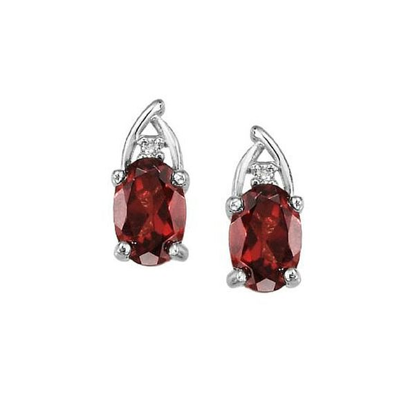 14K Garnet & Diamond Earrings Confer’s Jewelers Bellefonte, PA