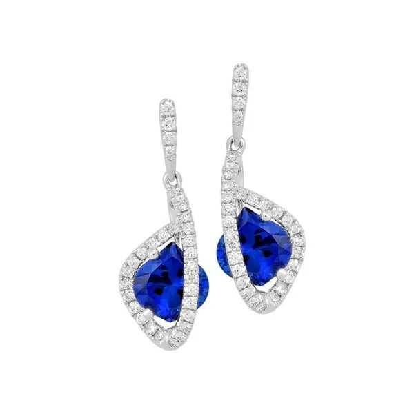 Chatham Created Blue Sapphire and Diamond Drop Earrings Confer’s Jewelers Bellefonte, PA