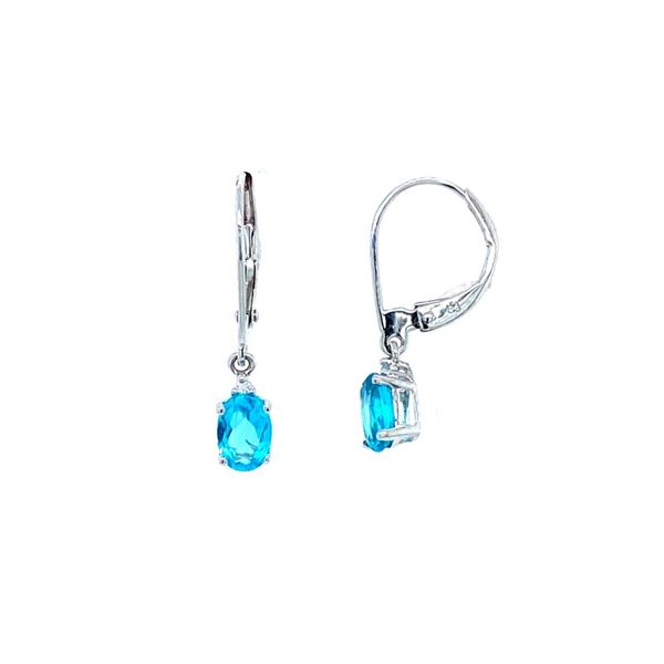 14k White Gold Apitite and Diamond Dangle Earrings Confer’s Jewelers Bellefonte, PA