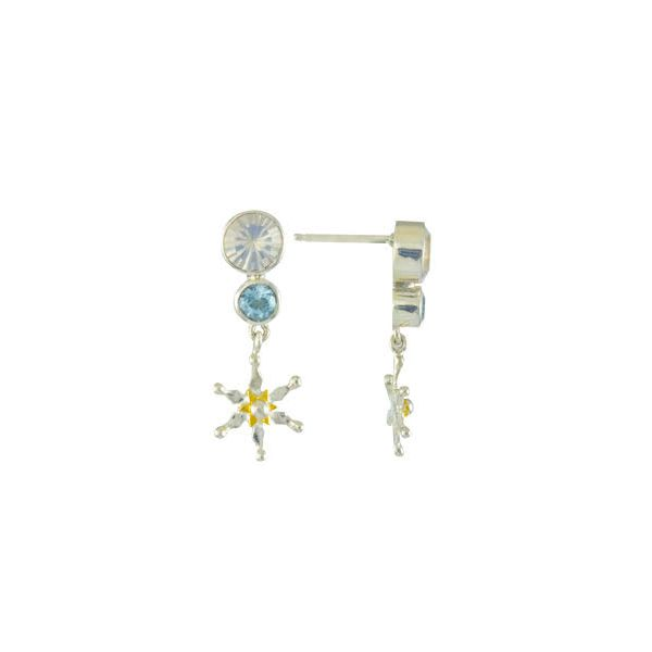 Sterling Silver 2 Stone Snowflake Earrings Confer’s Jewelers Bellefonte, PA