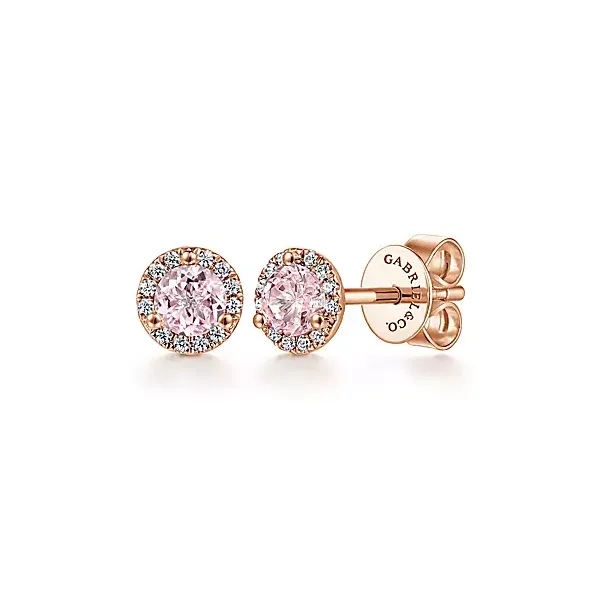 14K Rose Gold PZ - Pink Created Zircon Stud Earrings Confer’s Jewelers Bellefonte, PA