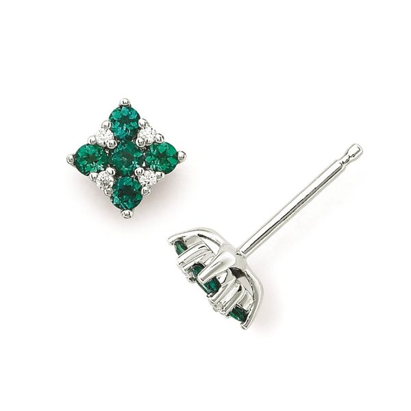 Emerald and Diamond Stud Earrings Confer’s Jewelers Bellefonte, PA
