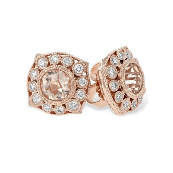 14 Karat Rose Gold Diamond Fashion Earrings Confer’s Jewelers Bellefonte, PA