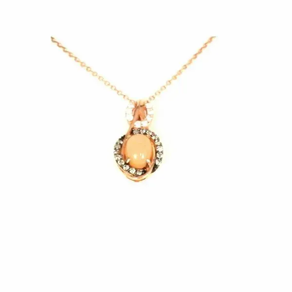 Levian Opal with Chocolate & White Diamond Pendant 14K Rose Gold Confer’s Jewelers Bellefonte, PA