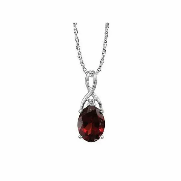 14K Gold Garnet & Diamond Pendant Confer’s Jewelers Bellefonte, PA