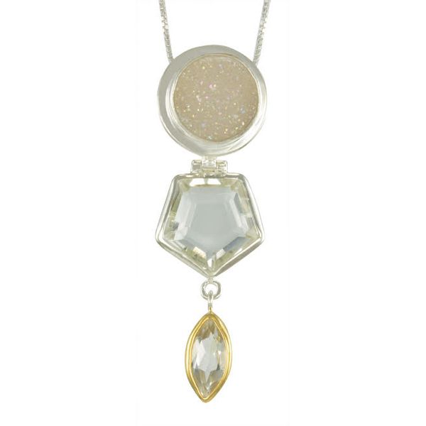 Sterling Silver Druzy Drop Pendant Necklace Confer’s Jewelers Bellefonte, PA