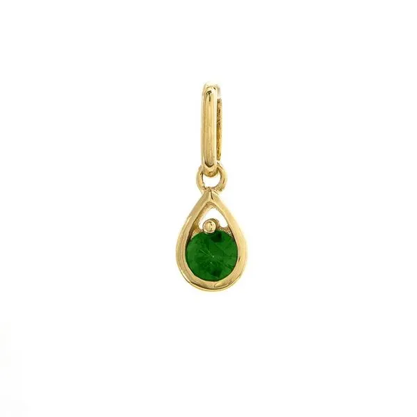 14K Yellow Gold Emerald Drop Charm Pendant Confer’s Jewelers Bellefonte, PA