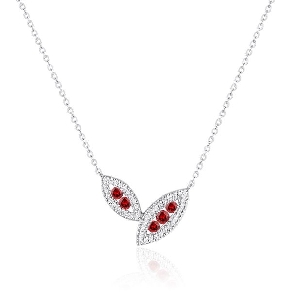14K White Gold Ruby and Diamond Fashion Pendant Confer’s Jewelers Bellefonte, PA
