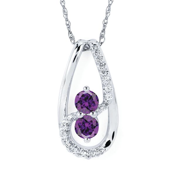 14K Rose Gold Purple Diamond 2 Of Us Pendant Confer’s Jewelers Bellefonte, PA