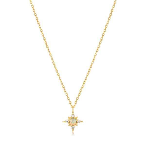14kt Gold Opal and White Sapphire Star Necklace Confer’s Jewelers Bellefonte, PA