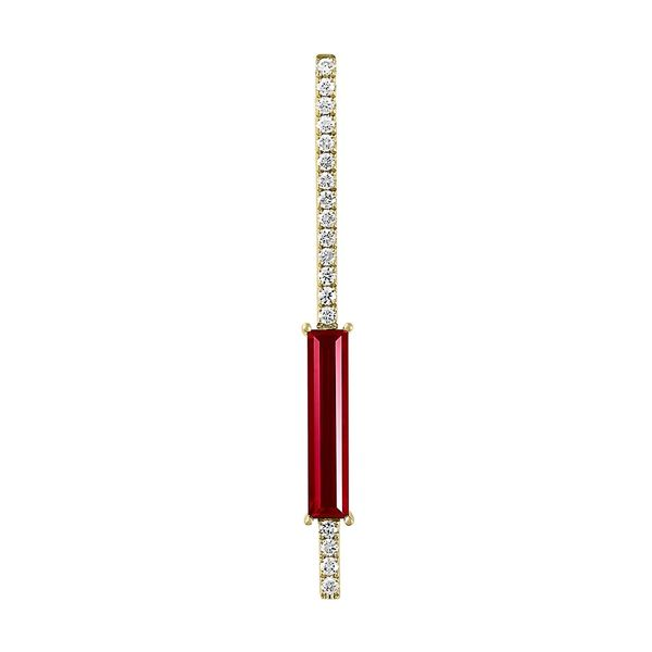 14K Yellow Gold Lab Created Ruby And Diamond Fashion Pendant Confer’s Jewelers Bellefonte, PA