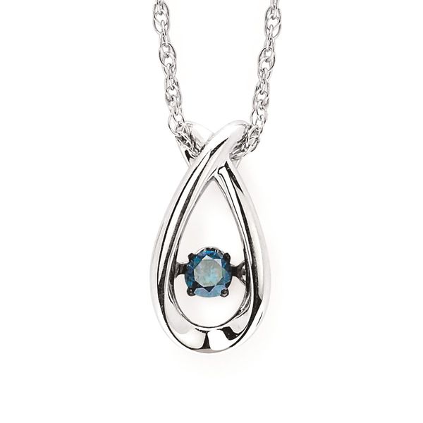 Sterling Silver Blue Diamond Shimmering Diamonds® Tear Drop Pendant Confer’s Jewelers Bellefonte, PA