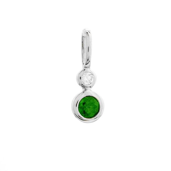 14K White Gold Emerald And Diamond Pendant Confer’s Jewelers Bellefonte, PA