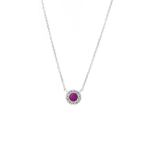 14K White Gold Ruby and Diamond Necklace Confer’s Jewelers Bellefonte, PA