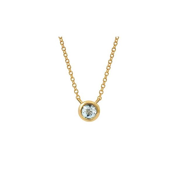 10K Yellow Gold Aquamarine Pendant Necklace Confer’s Jewelers Bellefonte, PA