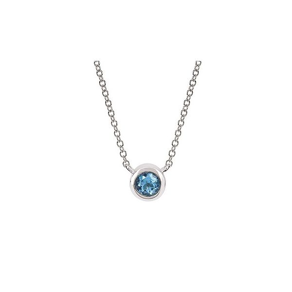 10K White Gold Blue Topaz Pendant Necklace Confer’s Jewelers Bellefonte, PA