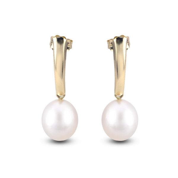 14k Yellow Gold Cultured Pearl Drop Earrings Confer’s Jewelers Bellefonte, PA