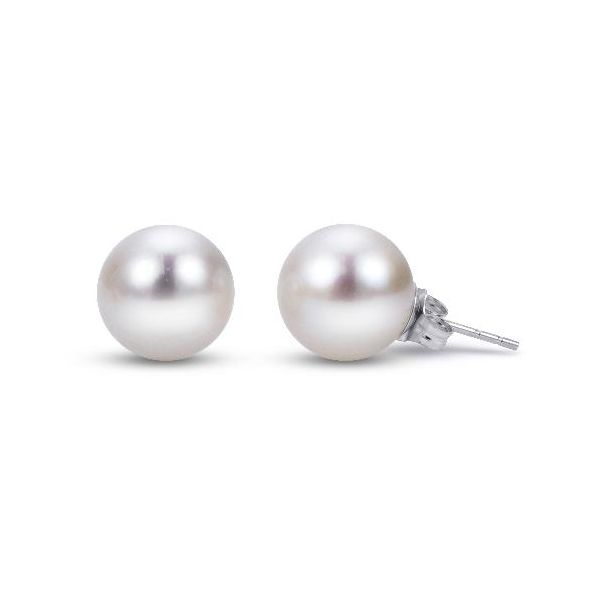14K White Gold 7-7.5MM Freshwater Pearl Stud Earrings Confer’s Jewelers Bellefonte, PA