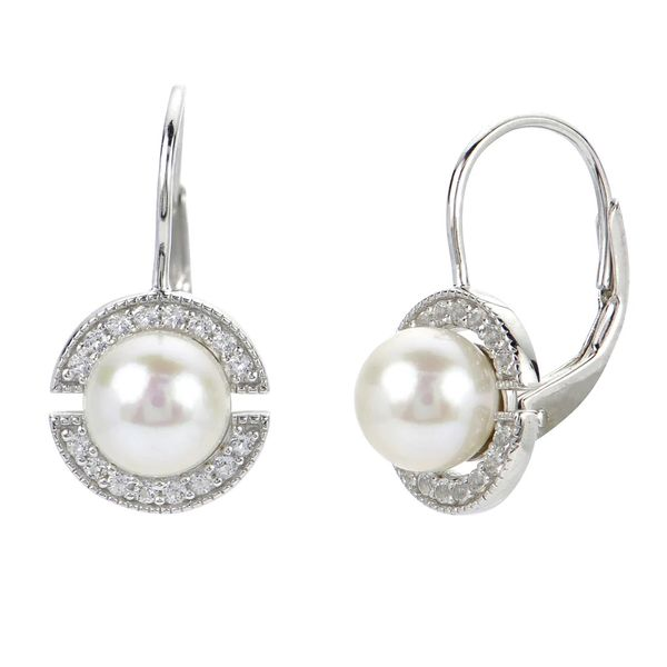 Sterling Silver Freshwater Pearl Lever Back Earrings Confer’s Jewelers Bellefonte, PA