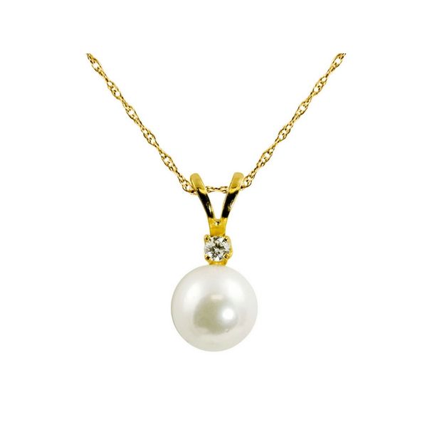 14K Yellow Gold Akoya Pearl And Diamond Pendant Confer’s Jewelers Bellefonte, PA