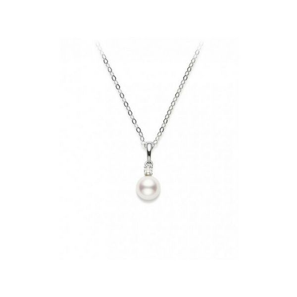 14K 6.5-7mm Freshwater Pearl & Diamond Pendant Confer’s Jewelers Bellefonte, PA