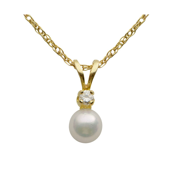 14K Yellow Gold Freshwater Pearl & Diamond Pendant Confer’s Jewelers Bellefonte, PA