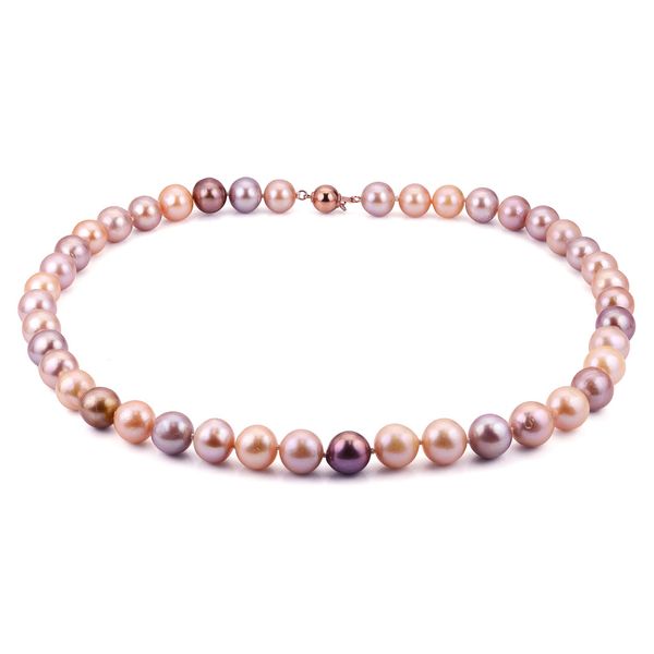 14K Rose Gold 9.5-11MM Multi Colored Freshwater Pearl Necklace Confer’s Jewelers Bellefonte, PA