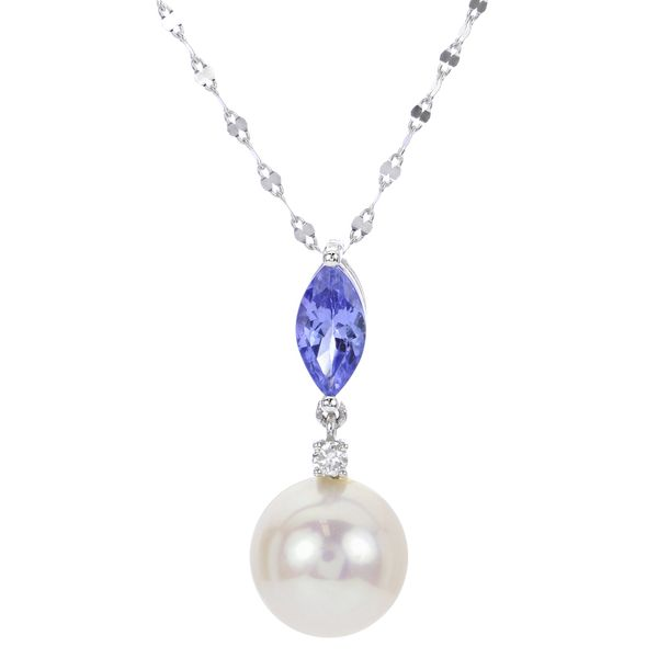 14KT White Gold Freshwater and Tanzanite Pendant Confer’s Jewelers Bellefonte, PA