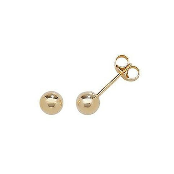 14K Yellow Gold 4MM Ball Stud Earrings Confer’s Jewelers Bellefonte, PA