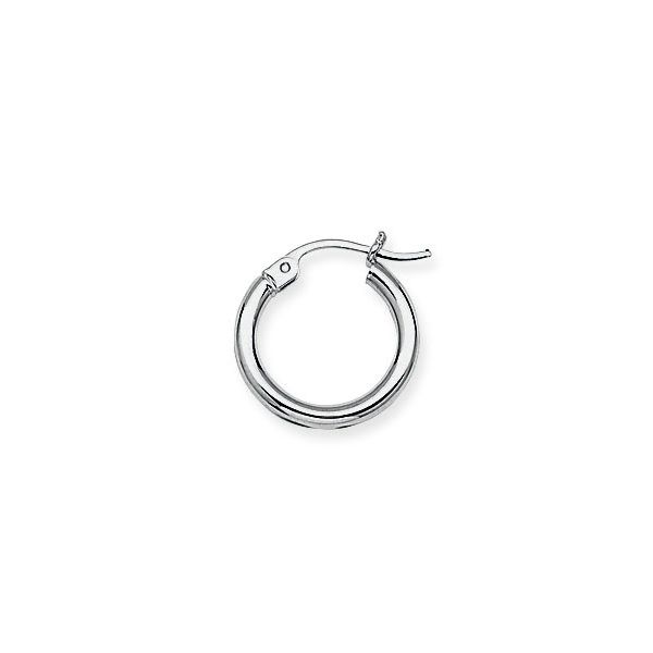 14K White Gold Tube Hoop Earrings Confer’s Jewelers Bellefonte, PA