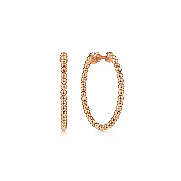 14K Rose Gold 30mm Bujukan Classic Hoop Earrings Confer’s Jewelers Bellefonte, PA